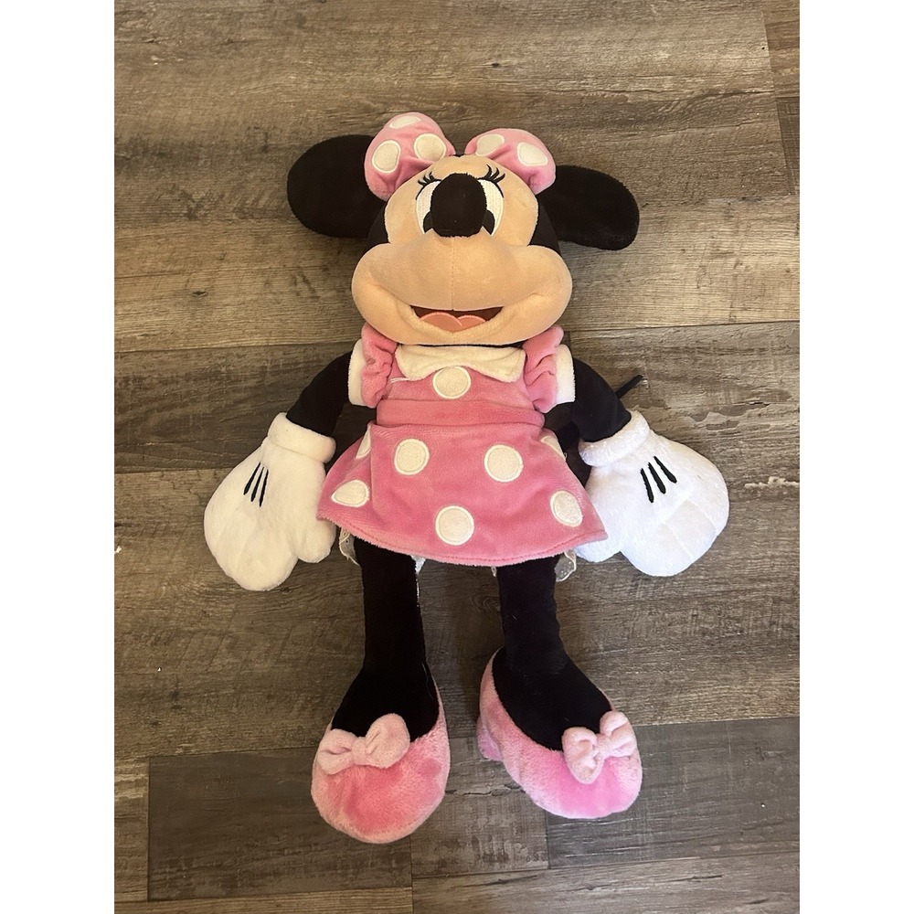Disney Store Minnie Mouse Pink Polka Dot Plush Stuffed Animal, Medium 14-24 in - Picture 3 of 5